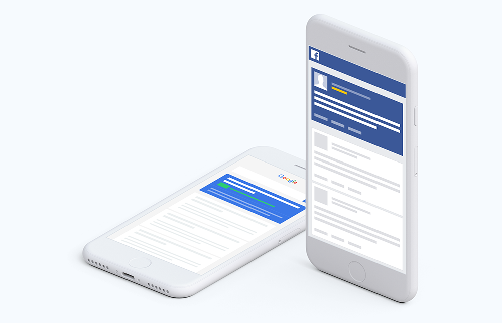 Handy Mock ups mit zensierter App im Screen