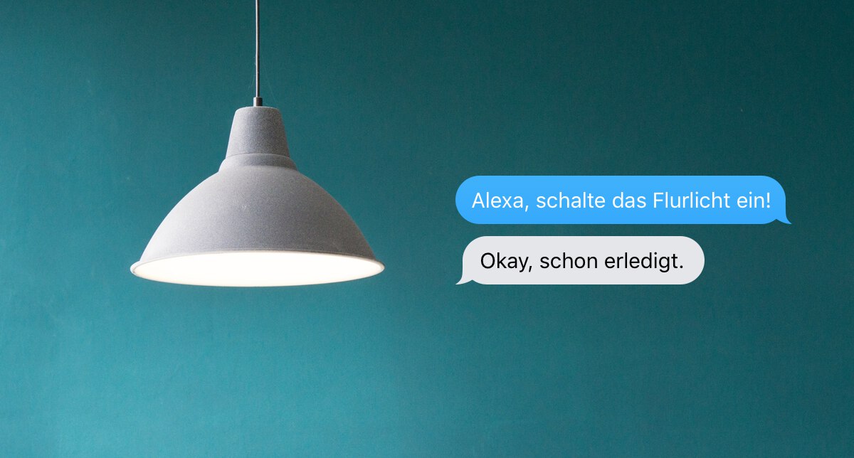 Deckenlampe mit Chatfenster