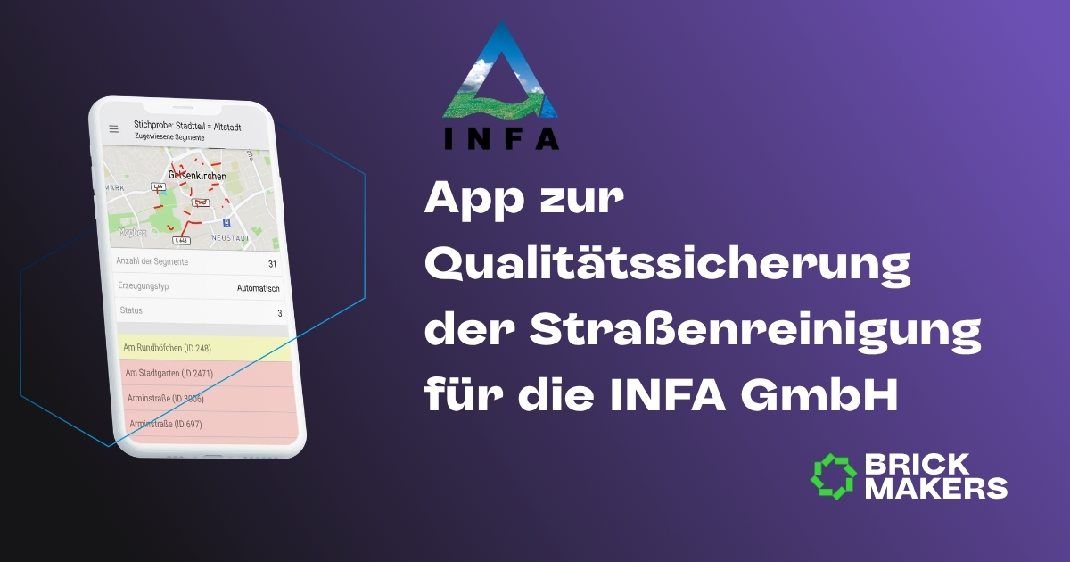 App zur Qualitätssicherung der Straßenreinigung: Unsere Lösung für die INFA